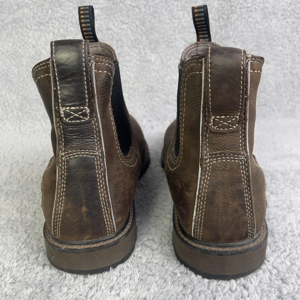 Ariat Boots Mens 14EE Brown Chelsea Steel Toe Waterproof Slip Resistant Work